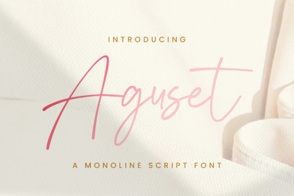 Aguset: A Script Font for Elegant Web Design
