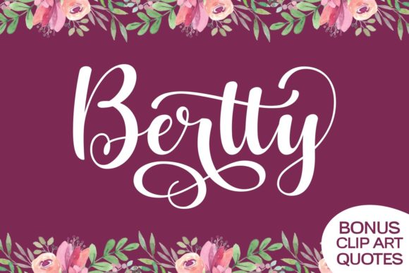 Bertty: A Script Font That Elevates Digital Design