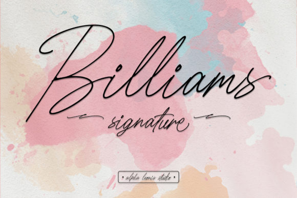 Billiams: A Script Font for Editorial Design