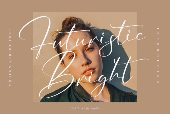 Futuristic Bright Font for Web Design