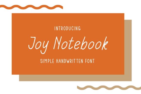 Joy Notebook: A Script Font for Calm Design
