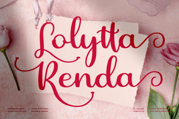 Lolytta Renda: Elegant Script Font for Crafters