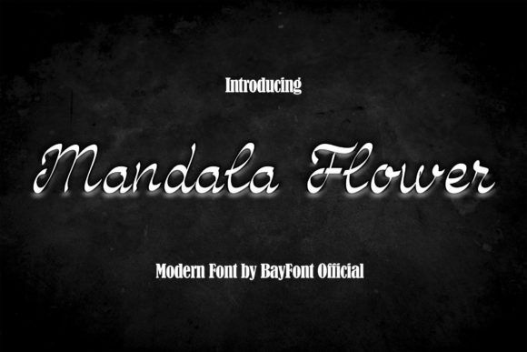 Mandala Flower Font: Elegant Script for Digital Marketing