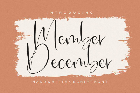 Member December: A Script Font for Elegant Design