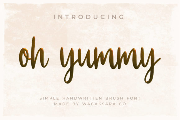 Oh Yummy: A Script Font for Creative Projects