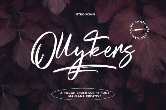 Ollykers: A Brushed Script Font for Crafters
