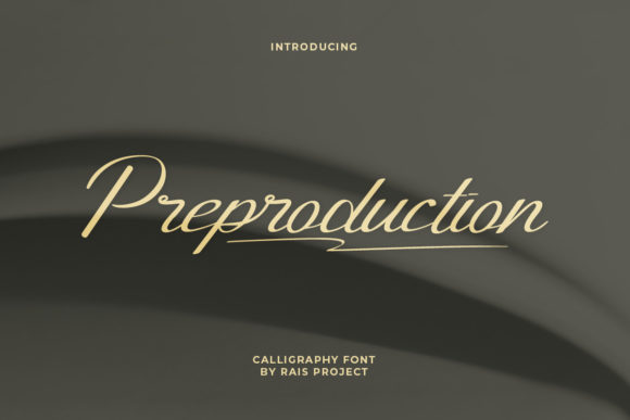 Preproduction Font for Editorial Design